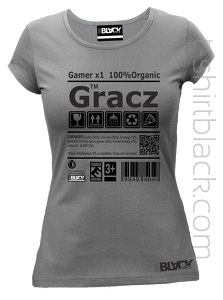 Gracz Gamer BLACKRGB - koszulka damska 3